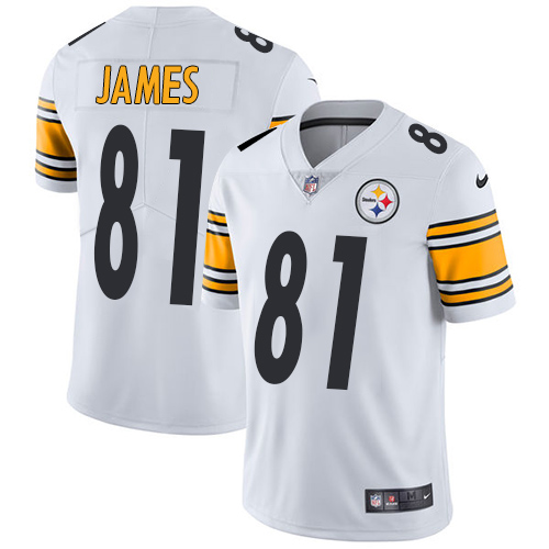 Nike Steelers #81 Jesse James White Men's Stitched NFL Vapor Untouchable Limited Jersey